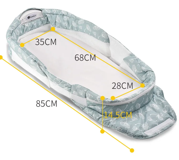 Portable collapsible crib newborn 0-7 months baby bed multi-function net weight 2.1kg breathable | Мать и ребенок
