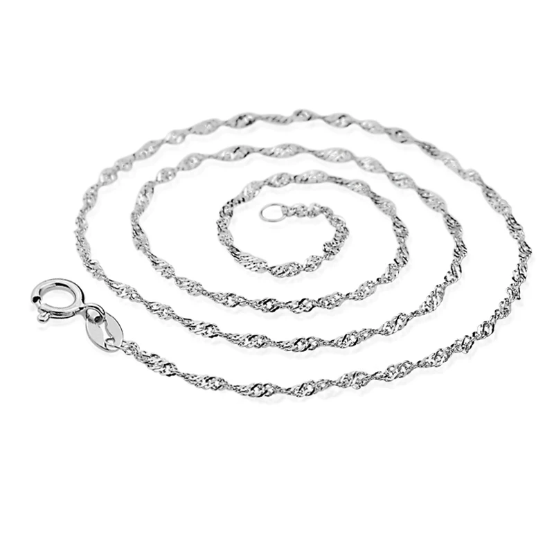 Женская цепочка из серебра 925 пробы с волнистыми звеньями|chain women|link chainchain necklace |