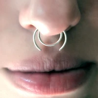 nose ring handmade piercing jewelry gold filled 925 silver vintage ring septum hoop grillz fake piercing punk jewelry