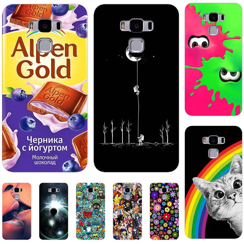 Цветной чехол для ASUS Zenfone 3 MAX ZC553KL 5 дюйма чехлы с рисунком Asus жесткие задние крышки