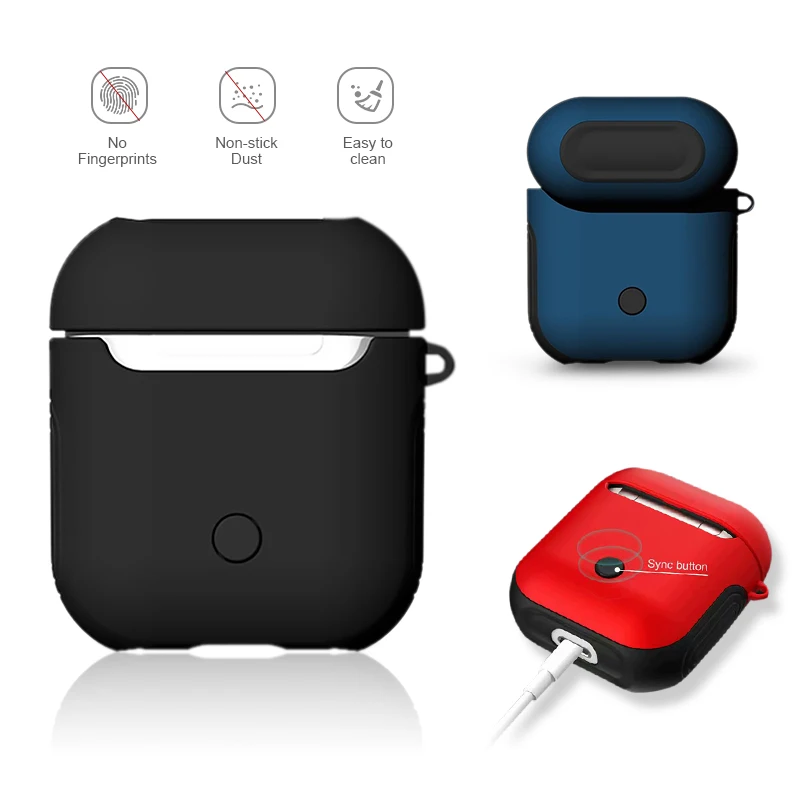 2 в 1 TPU+ PC чехол для наушников для Apple AirPods, беспроводные наушники, чехол для зарядки для AirPods, защитные аксессуары