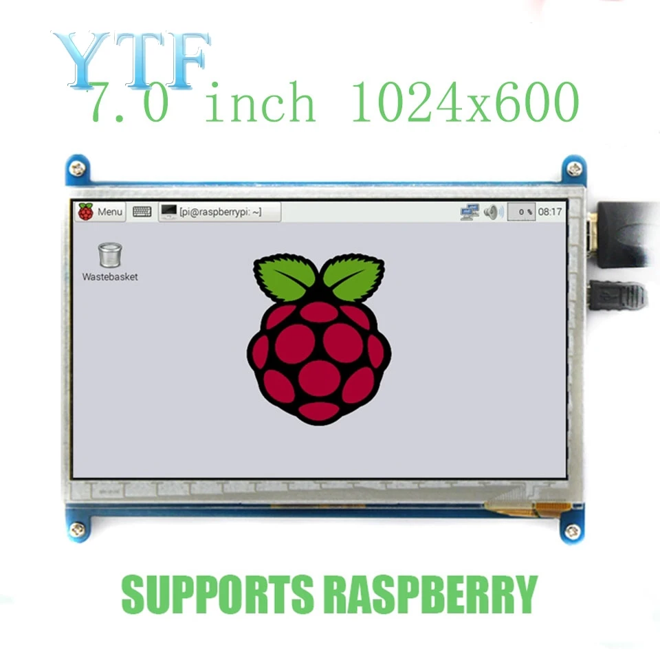 7.0 inch 1024x600 Raspberry pi 3B+ 4 B 3,2/3,5/5/7/10,1 дюймов сенсорный экран HDMI ЖК-дисплей дисплейный модуль Поддержка Raspberry Pi 2/3 B+/4 ЖК-экрана - Цвет: 7.0 inch 1024x600