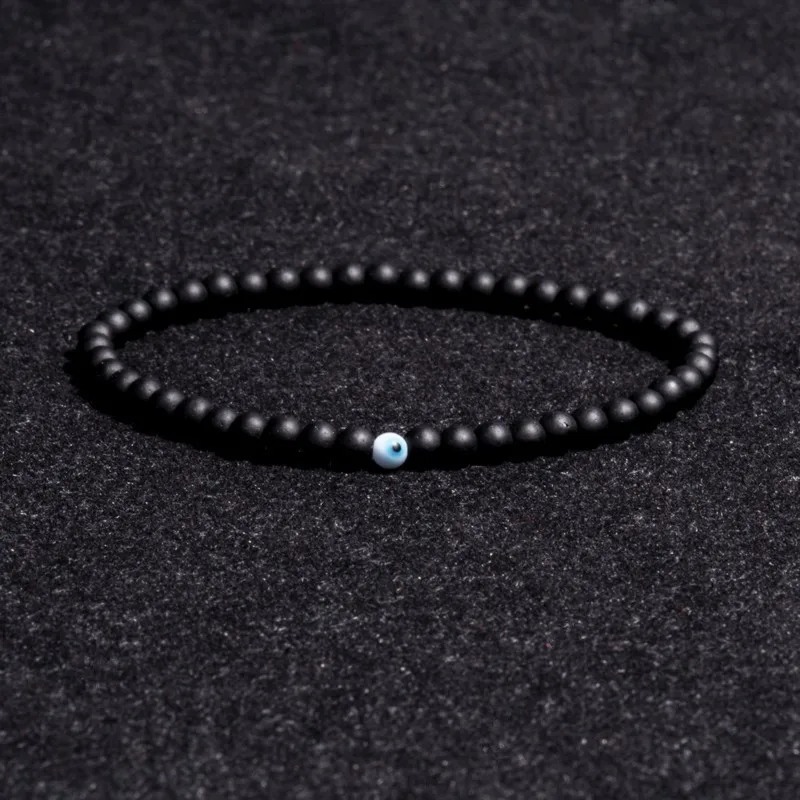 Новинка 2018 модные черные браслеты из натурального камня для глаз женщин