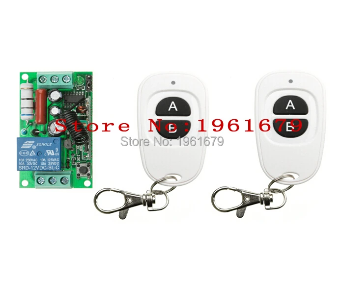 

1-канальный беспроводной Радиочастотный пульт дистанционного управления, переменный ток 220 В, 10 А, 1 приемник и 2 передатчика, бытовая система освещения