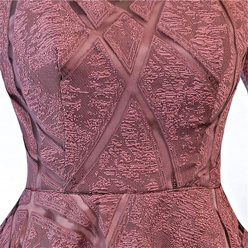 Женское коктейльное платье на молнии с круглым вырезом и рукавом до