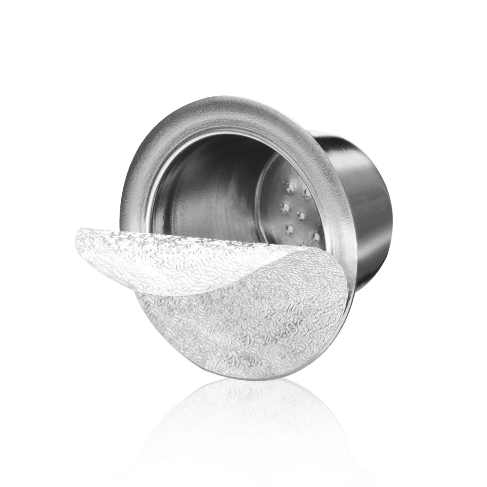 Многоразовые Многоразовые капсулы для кофе из нержавеющей стали для Nespresso, 1 капсула+ 60 уплотнений