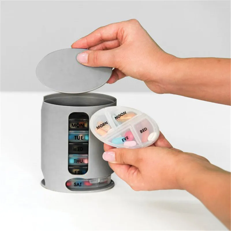WOFO Творческий Pill Pro Box Организатор путешествия пластик складной Витамин Медицина
