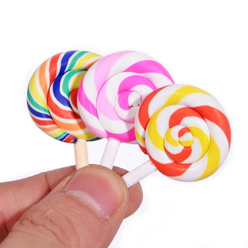 1 шт. Радужный леденец Fimo для слизи DIY конфеты полимерный наполнитель для поставки слаймов аксессуары игрушки Lizun талисманы моделирование глиняная игрушка