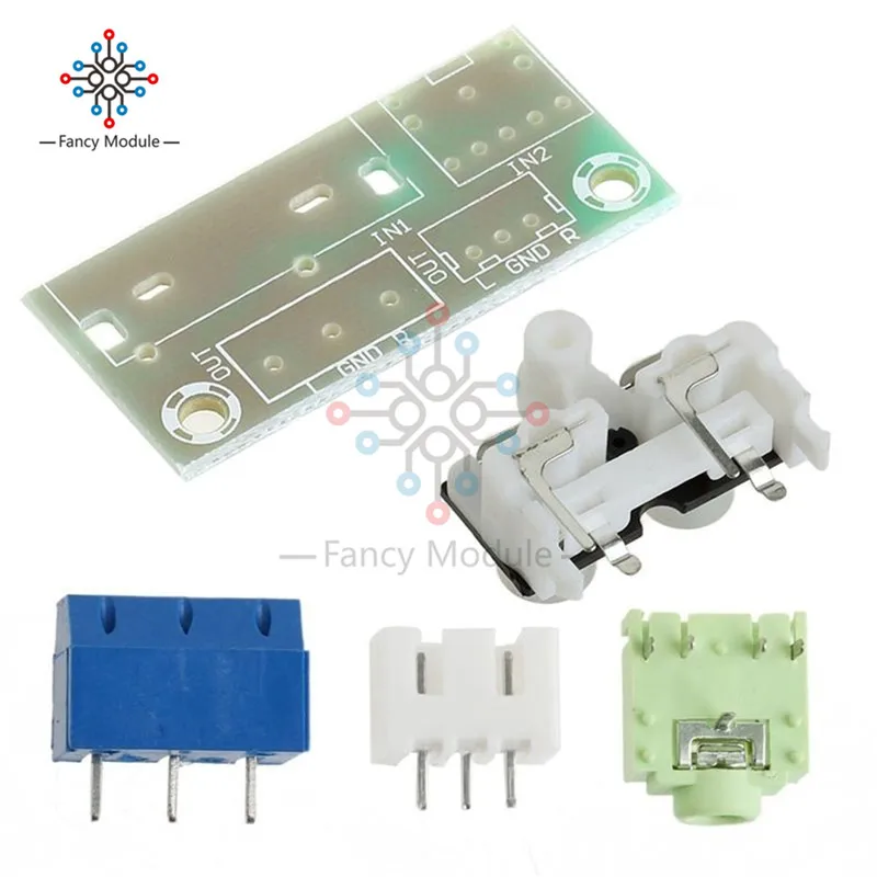 DIY Kit аудио переключатель платы RCA 3 5 мм Входной блок для усилителя электронных