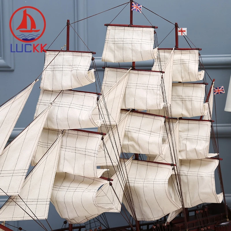 Деревянная модель корабля LUCKK 95 см 1807 лм Леопардовый цвет украшение для дома