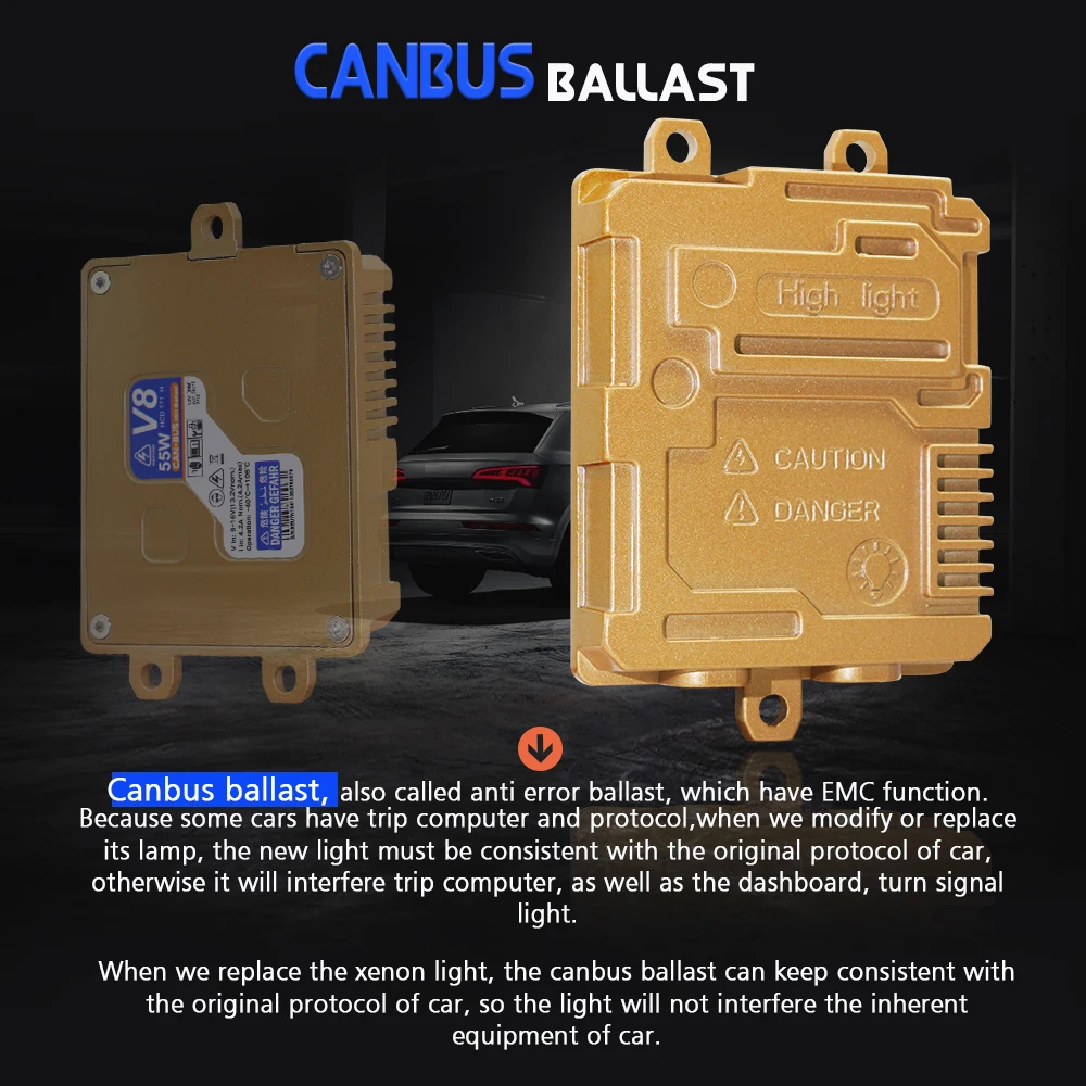 55 Вт Canbus HID Xenon балласт тонкий цифровой блок без ошибки зажигания 12 В для