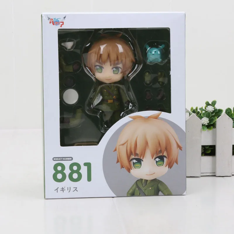 881 with box Аниме «хеталия и страны оси персонажа Великобритании Артур Киркланд Nendoroid 881, милые, миленькие в японском стиле(«Каваий» ПВХ Аниме Фигурки Коллекционная модель игрушка - Цвет: 881 with box