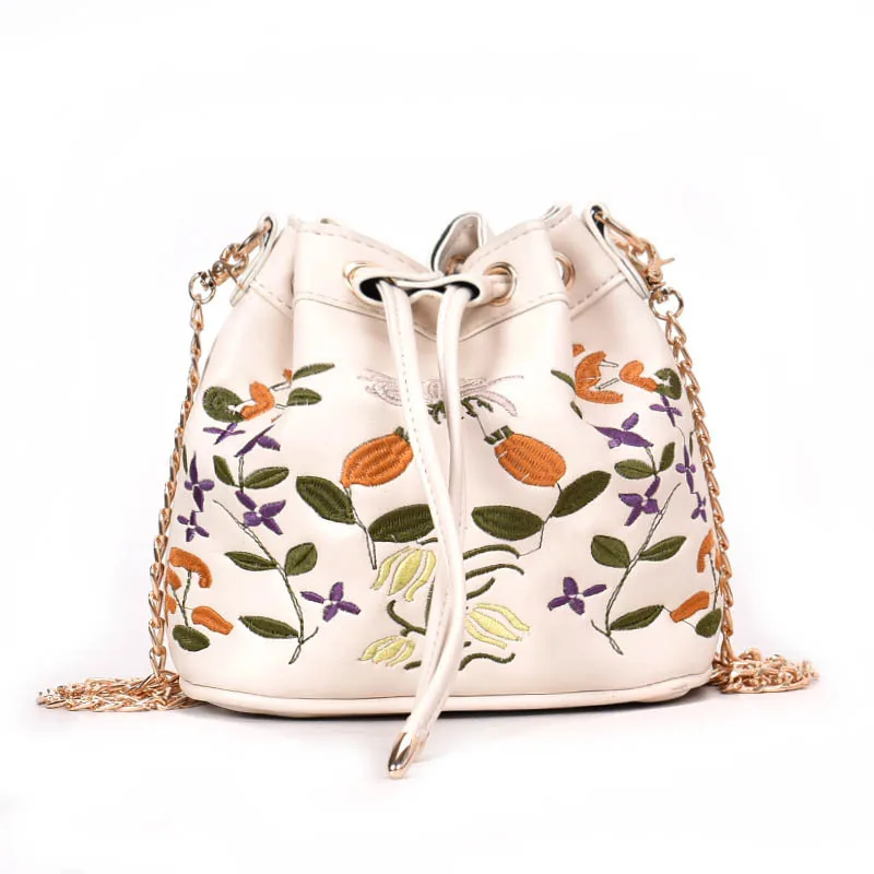 Вышивка корейский ведро посылка Chic сеть роскошные сумки на ремне женщины