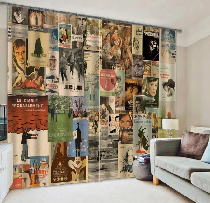 

Top Classic 3D Blackout Sheer Curtains Decor Window Curtains For Bedroom Living Room Hotel Office Wall Drapes Cortinas