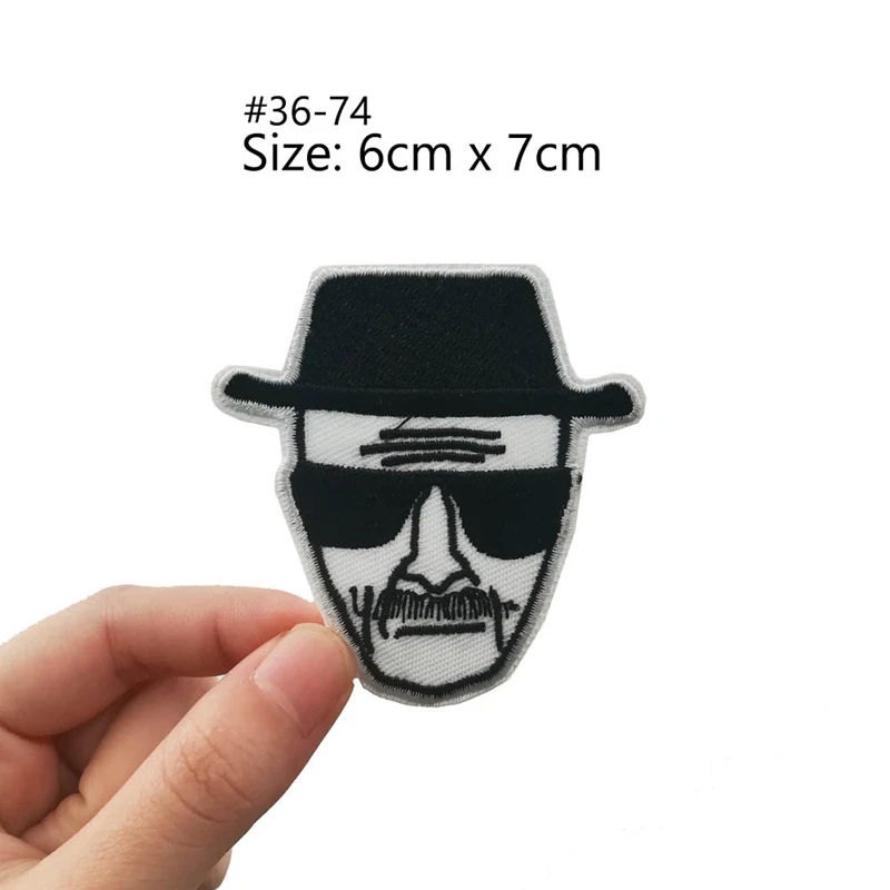 HEISENBERG BREAKING BAD walter LOS POLLOS HERMANOS SAY MY NAME Uniform Costume Movie TV Uniform Embroidered Iron On Patch - Цвет: Антикварная бронза