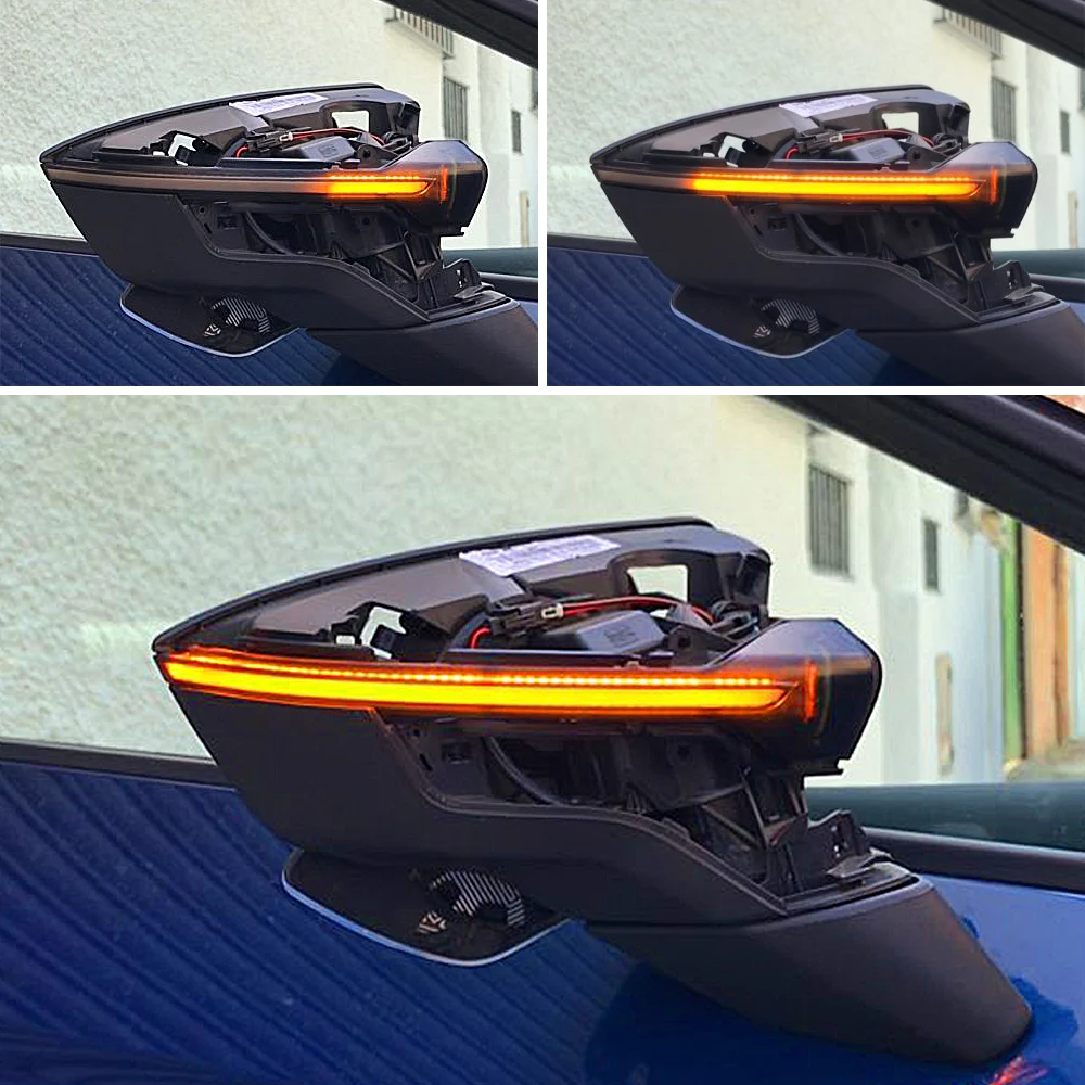 Для SEAT Leon III Mk3 5F 13-18 Ibiza KJ Mk5 V Arona 17-18 светодиодный динамический сигнал поворота мигалка последовательное боковое зеркало световой индикатор светильник