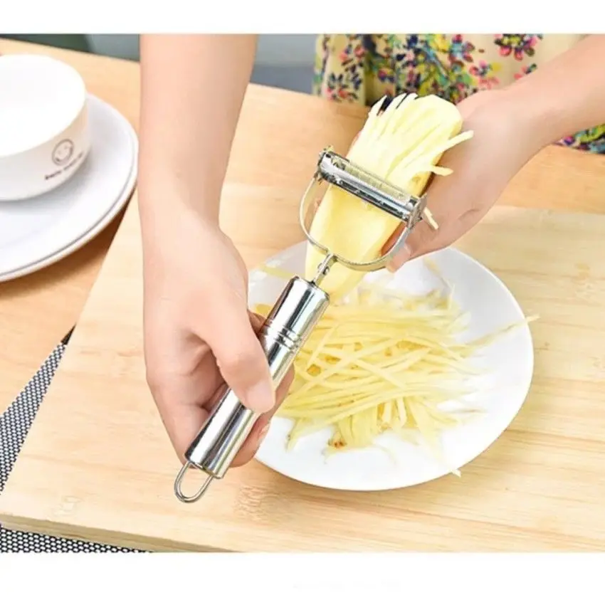 

Hot Sale 1pc Stainless Paring Knife Fruit Peeler Grater Vegetable Slicer Kitchen Tools Supplies Accessories