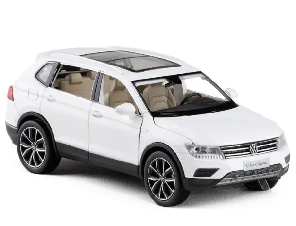 Новинка 1/32 Volkswagen Tiguan L звук и светильник, модель игрушечного автомобиля из сплава, модель игрушечного автомобиля для мальчиков, литье под давлением, металлический автомобиль, подарок