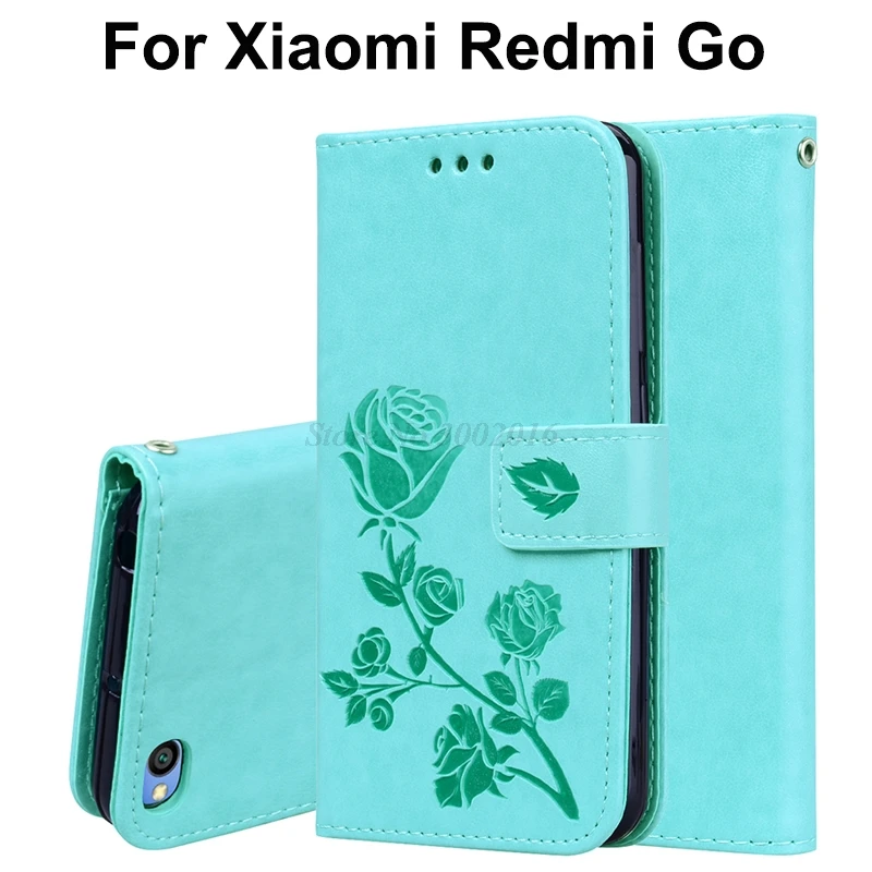 Чехол для Xiaomi Redmi GO чехол Мягкая силиконовая задняя крышка кожаный флип-кейс 6