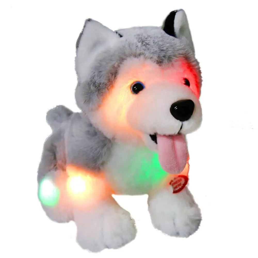 Светодиодный светильник с набивными животными Husky Dog мягкая плюшевая игрушка