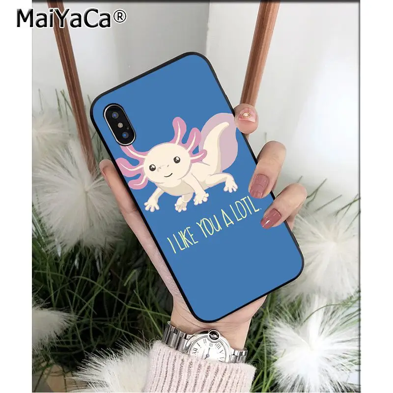 MaiYaCa милый животный Axolotl клиент высокого качества чехол для телефона Apple iPhone 8 7 6 6S Plus X XS MAX 5 5S SE XR чехол