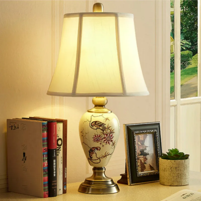 Классическая пастырской европейский ручная роспись Керамика ткань светодио