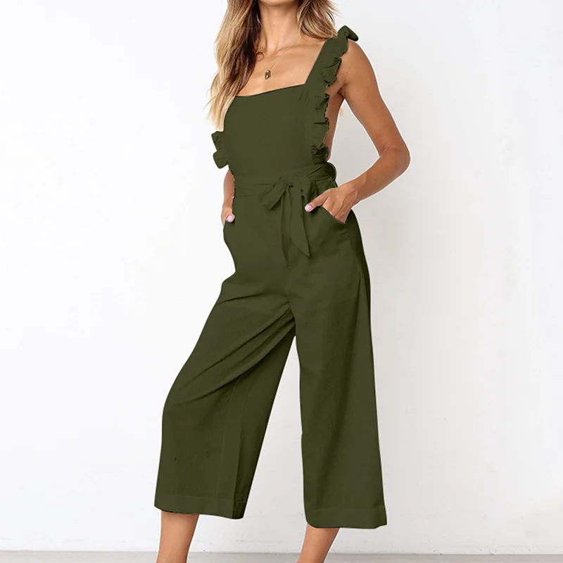 Женский комбинезон на бретельках Echoine облегающий однотонный без рукавов с