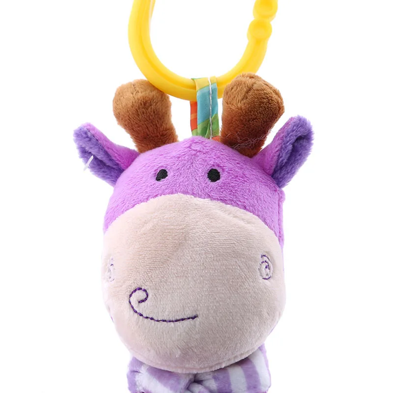 Cute Baby Bed Hanging Rattle Toys Animal Deer Sheep Stuffed Plush Soft Appease Toy Infant Reassure Towel For Kid Newborn gift | Игрушки и
