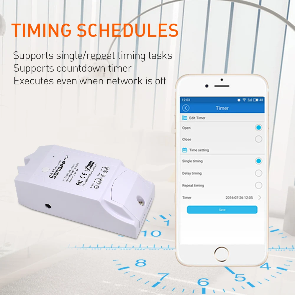 ITEAD Sonoff TH10 TH16 WIFI Switch si7021 Temperature Humidity Sensor Wifi Remote Control For Smart Home Automation Module 16A