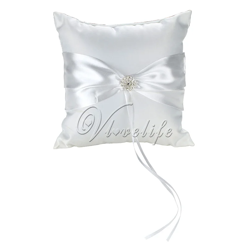 Высокое качество обручальное кольцо Подушка 20 см с белым Пряжка со стразами и