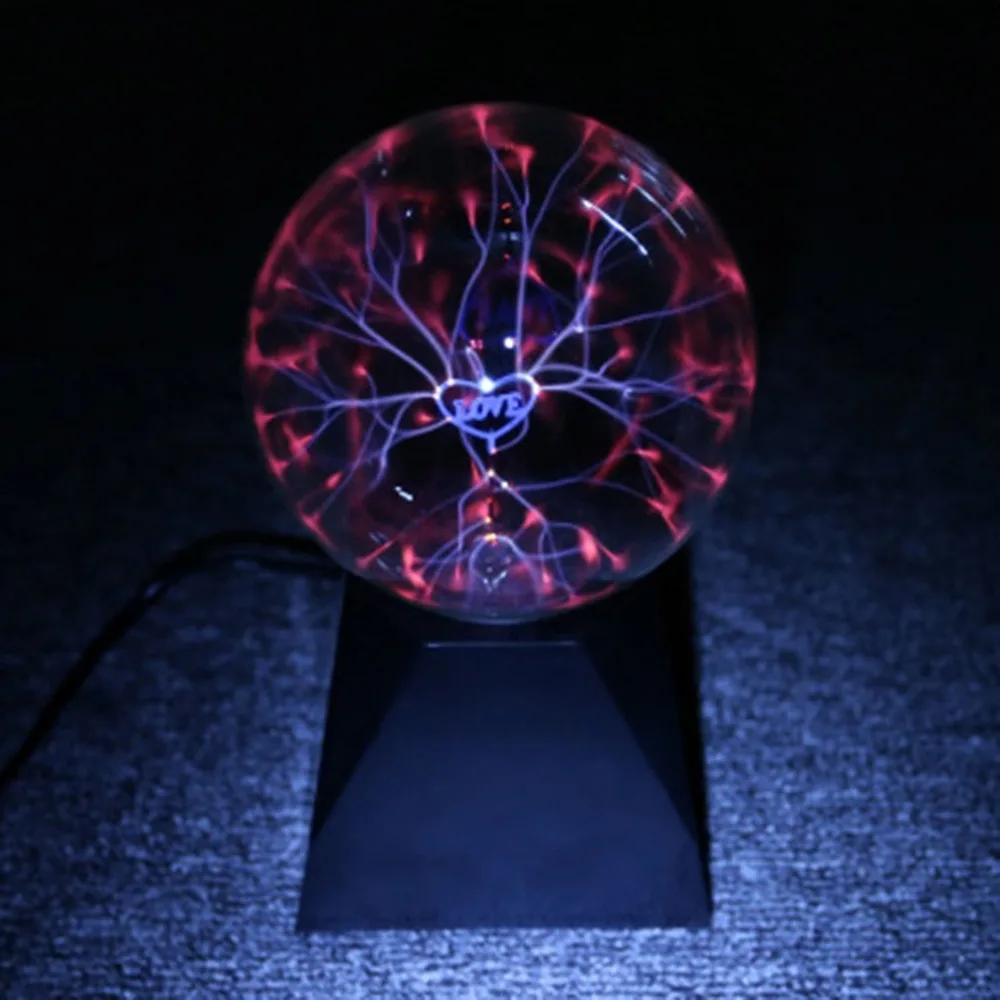 Magic Crystal Globe Desktop Light USB Plasma Ball Sphere Lightning Lamp Transparent Home Party Night 4 inch 5 | Лампы и освещение