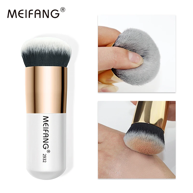 1 шт. волокна волос Круглый кисть плоская Фонд порошок базы BB крем Blush Brush пухлые Pier