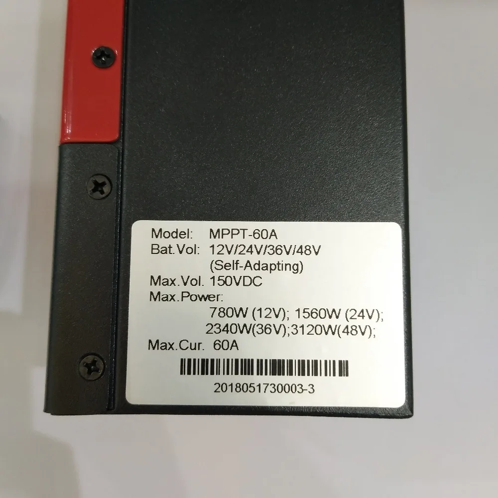 Новейшее поколение MPPT Контроллер заряда 50A 60A Макс 150В PV вход 12В 24В 48В