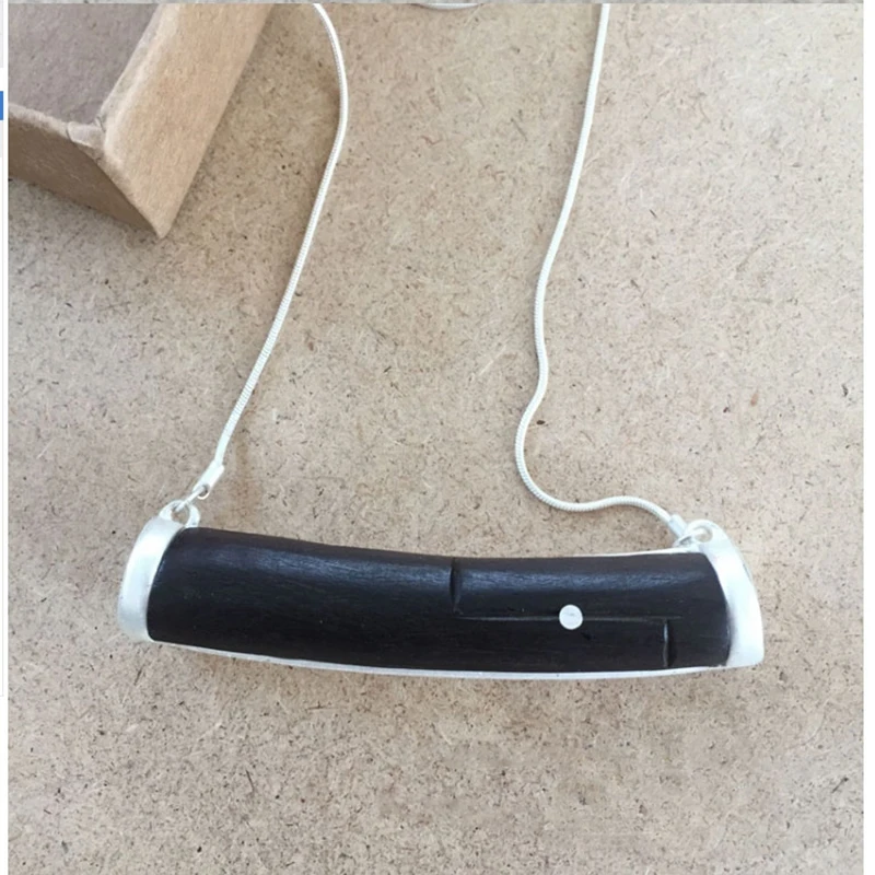 Уникальная эбеновая подвеска Macassar этническая цепочка в виде змеи деревянное