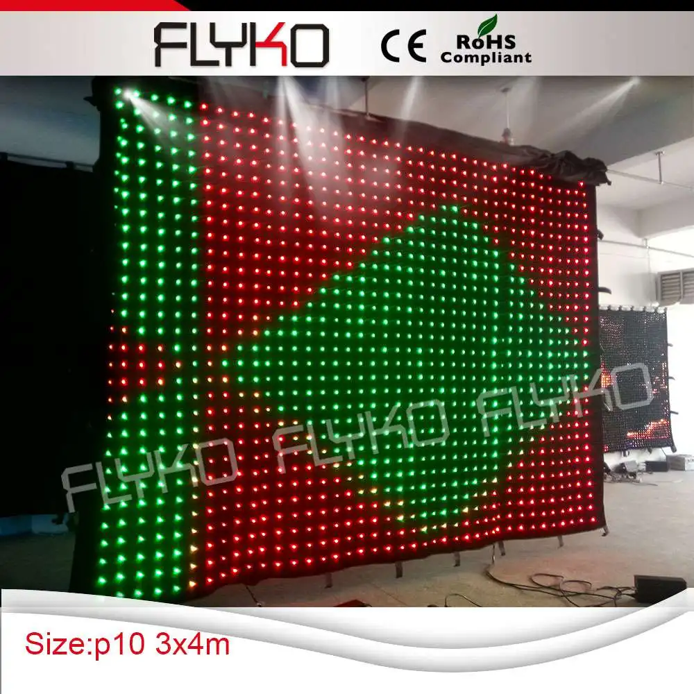 

Chinese sexy video Led Video Version Cloth Curtain RGB 3 In1 Soft Portable DJ DMX Background with Controller
