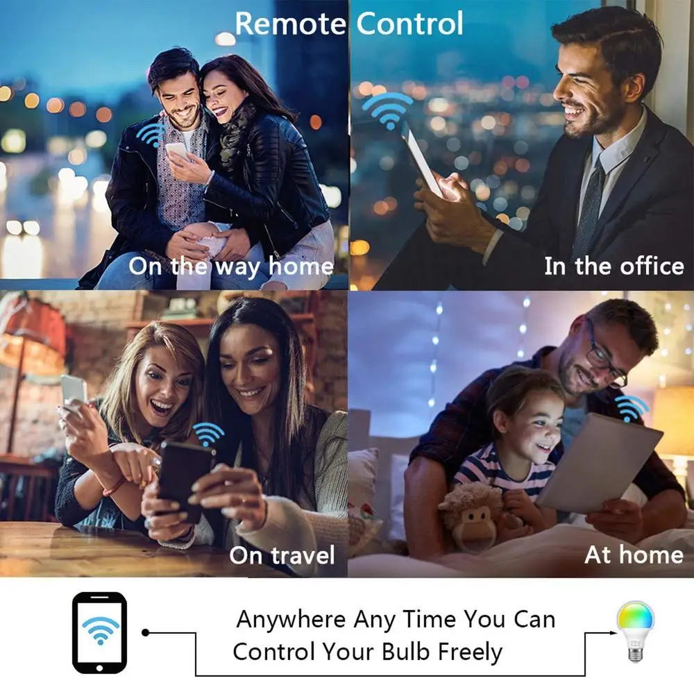 WIFI умный светодиодный светильник лампы E26 8 Вт R95 равный 80 отражатель RGB белый цвет