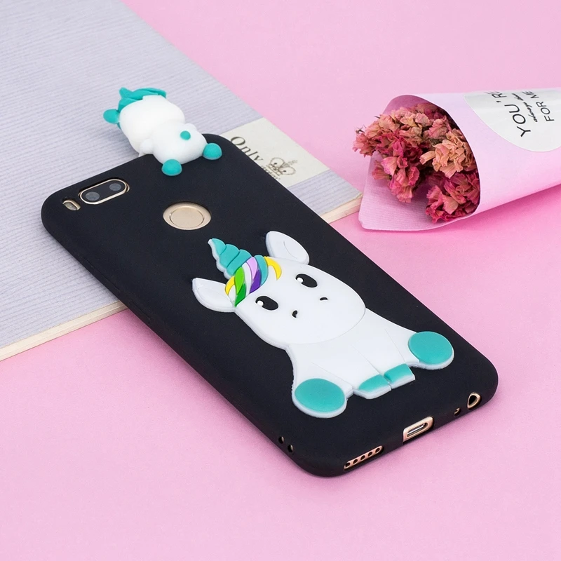 Xiaomi mi A1 чехол mi 5x чехол милый 3D единорог панда патч силиконовый чехол для телефона на Funda Xiaomi mi a1 Xio mi Чехол женский корейский