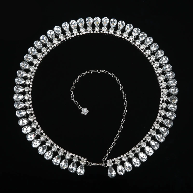 

Belly Dance Accessories Metal Silver Belt for Women Dance Clothes Rhinestone Body Jewelry Waist Chain