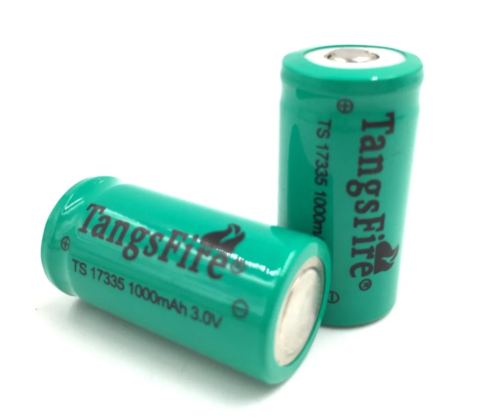 2TangsFire18350 CR123A 3V17335 1000mAh литиевая батарея 2 секционный