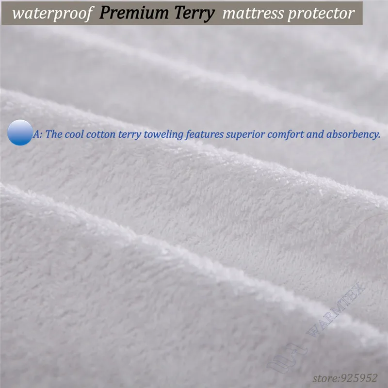 190x120 см luxuryterry ткань матраса 100% Водонепроницаемый из ТПУ Матрас протектор