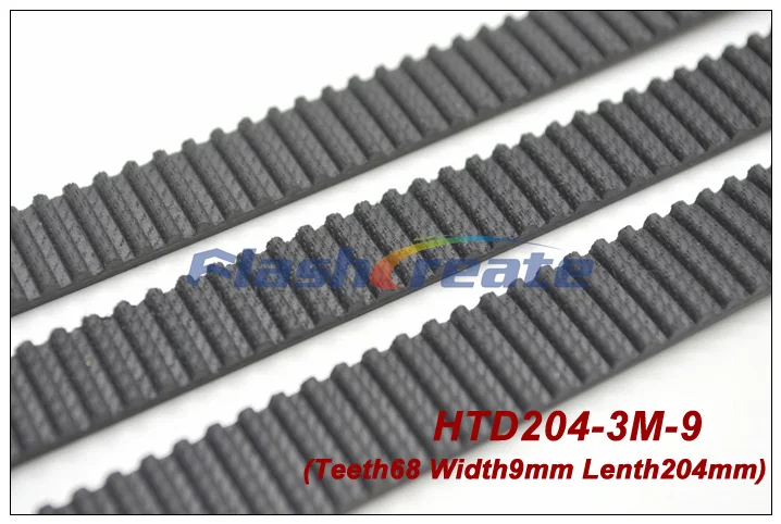 

5pcs HTD3M belt 204 3M 9 length 204mm width 9mm 68 teeth 3M timing belt rubber closed-loop belt 204-3M Free shipping