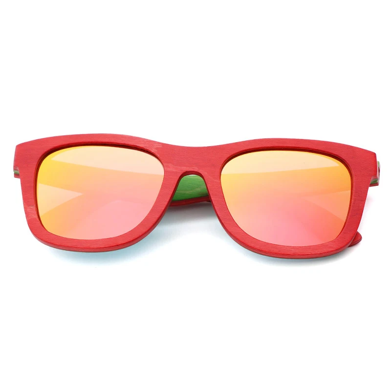 

Women's sunglasses 2019 classic retro bamboo wood sunglasses high quality handmade color wood frame polarized TAC lens UV400