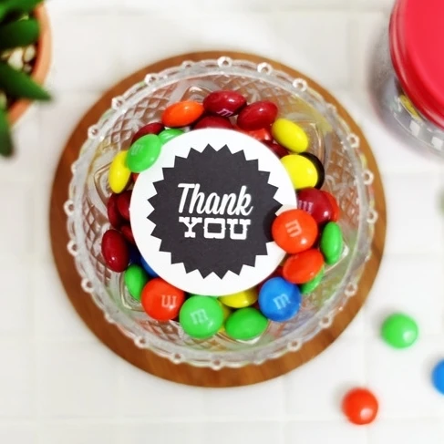 9 шт./лот 2018 Новое поступление черно-белая надпись Thank You ручной работы герметичная