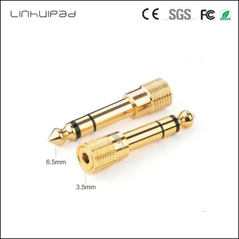 Linhuipad J-1 6 35 мм (1/4 дюйма) от мужчины до 3 5 (1/8 Женский золотое покрытие | Электроника