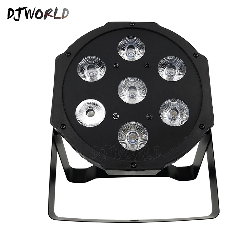 DJworld светодиодный плоский Par 7x9 Вт RGB 3в1 освещение DMX512 светодиодный сценическое освещение DJ диско шоу Клубные Вечерние огни