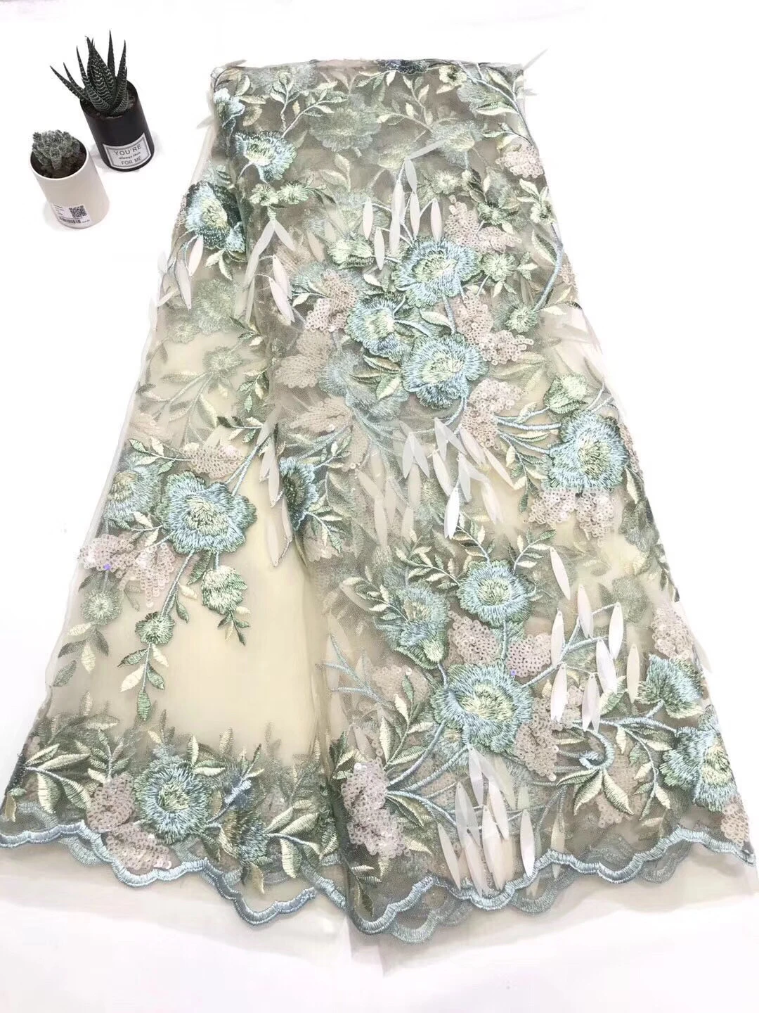 African lace fabric 2019 embroidery high quality French Nigeria sequins wedding party dress | Дом и сад