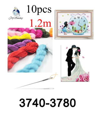 JOY SUNDAY, DMC726-775 нить для вышивания крестиком 10 шт./лот 1,2 м Набор для вышивания крестиком для рукоделия шитье, моток пряжи ремесло