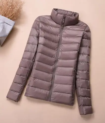 khaki SEDUTMO зимние куртки размера плюс 4XL, женские пуховики, ультра-светильник, пальто на утином пуху, короткая куртка с капюшоном, весенние парки ED658 - Цвет: khaki