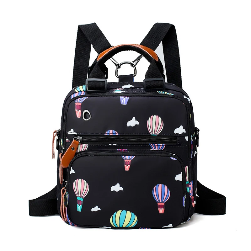 3PCS / LOT Women Nylon Backpack Waterproof Female Designer Multifunction Cartoon Print Bagpack | Багаж и сумки