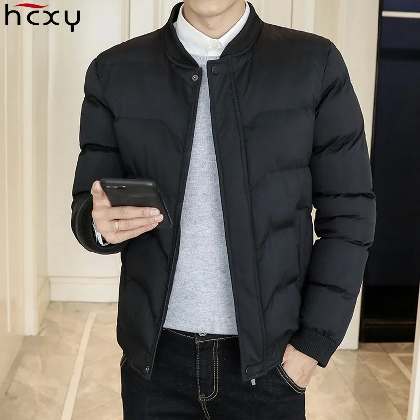 HCXY 2019 мужские ветровки хлопковые мягкие зимние куртки пальто для мужчин толстый